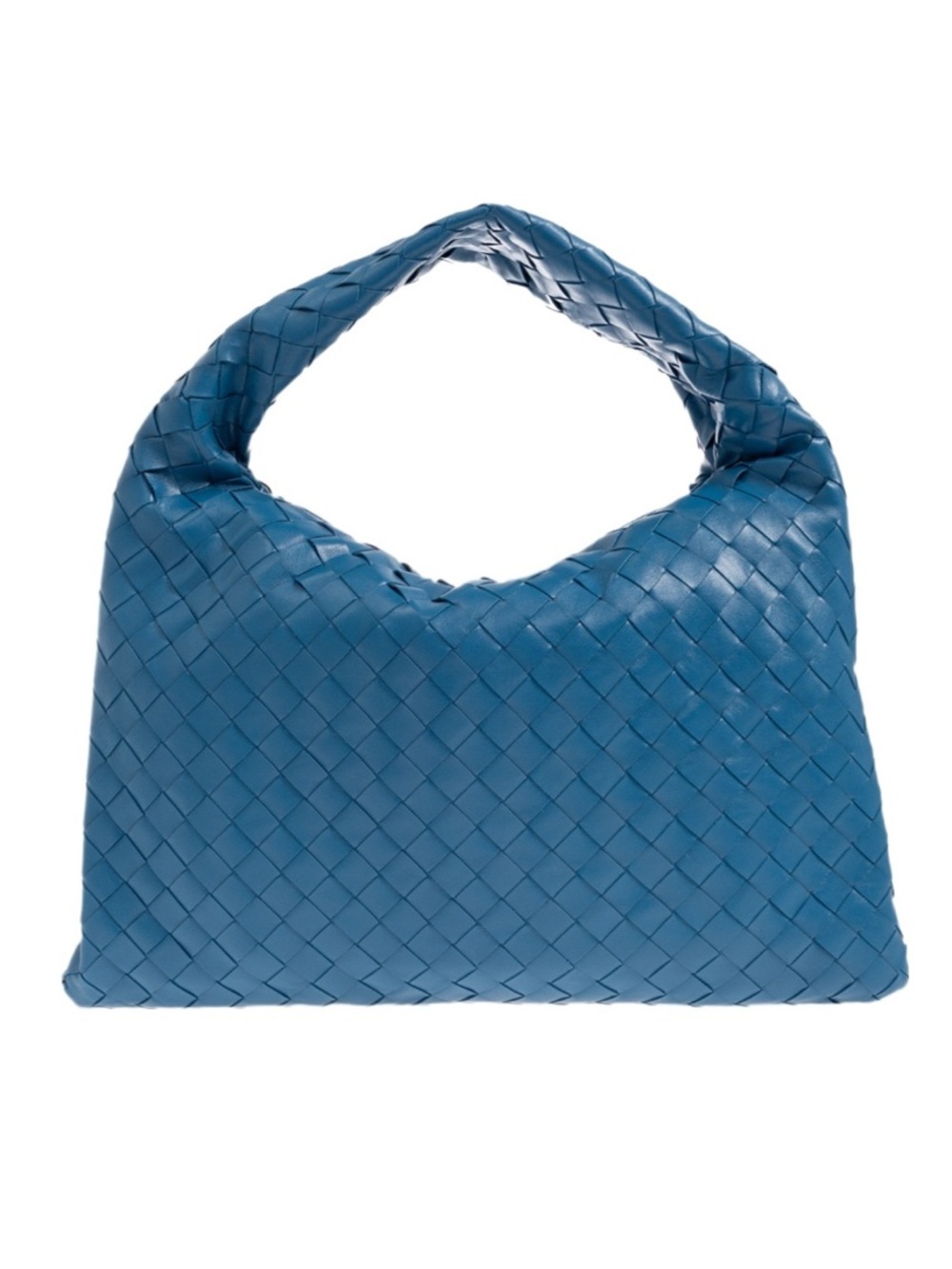 NEW Bottega Veneta Small Hop in Deep Pacific Blue Leather Woven Hobo Bag - Picture 12 of 13